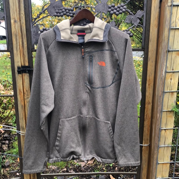 The North Face gray polyester zip front  hoodie size XL - Picture 1 of 5